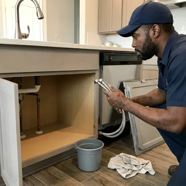 Beau's Plumbing technician providing kitchen plumbing in New Orleans, LA