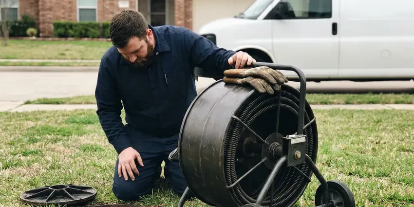 Beau's Plumbing technician providing backflow preventer in Lafayette