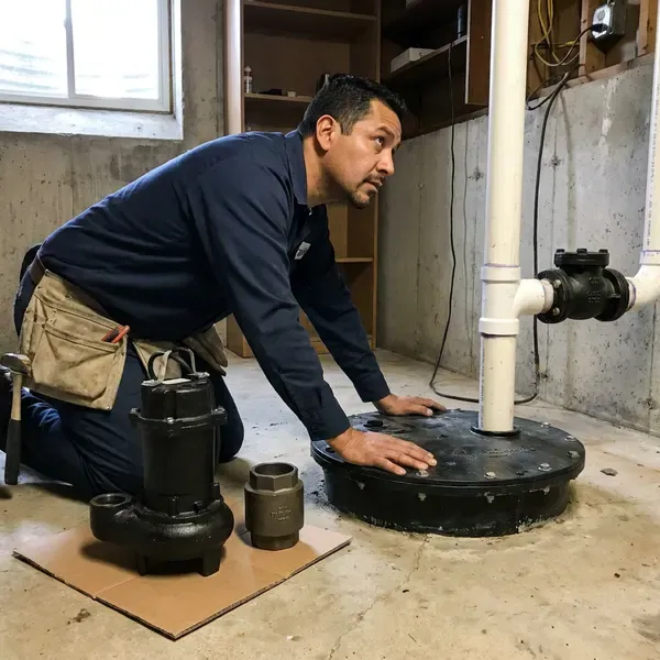 Local sewage ejector pump installation by Beau's Plumbing, New Orleans, LA