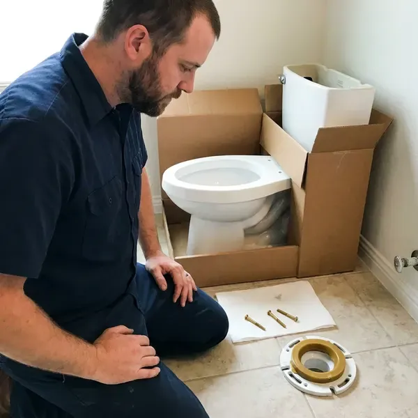 Professional toilet installation, New Orleans, LA