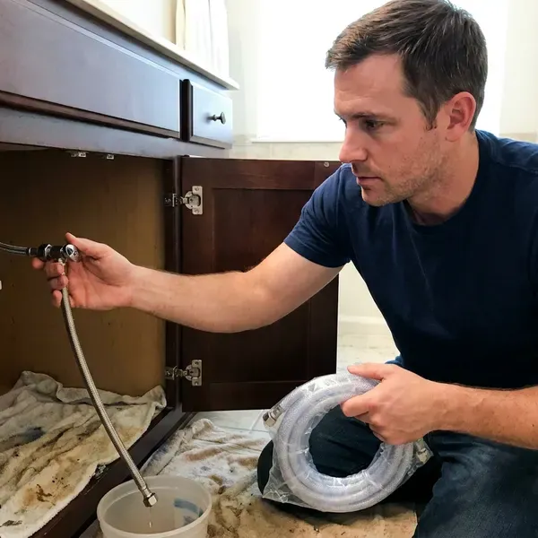 Beau's Plumbing technician providing water leak repair in New Orleans, LA